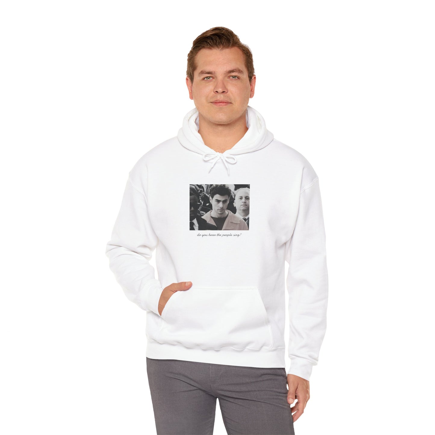 LM Do You Hear the People Sing [7 colors]: Unisex Heavy Blend™ Hooded Sweatshirt
